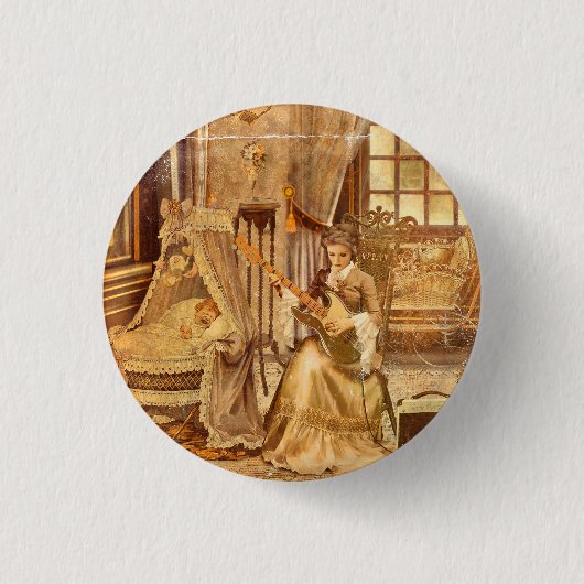 Victorian Lullaby Ronde Button 3,2 Cm (Voorkant)