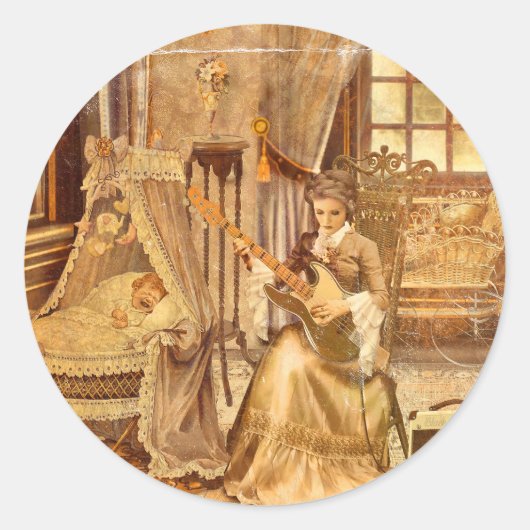 Victorian Lullaby Ronde Sticker (Voorkant)