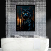  Victorian Medieval Black Cat Gallery Art Poster