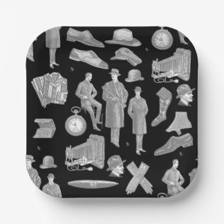 victorian men's style antique menswear toile black papieren bordje