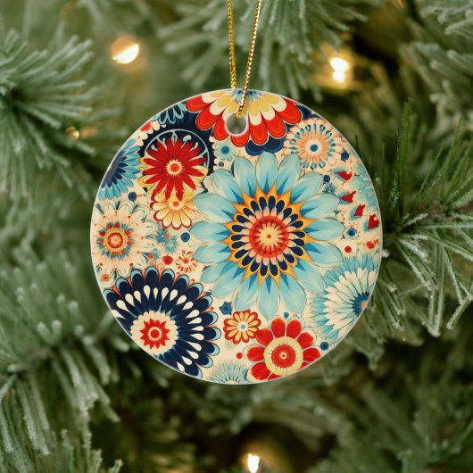 Victorian Millefiori Elegance Keramisch Ornament (Boom)