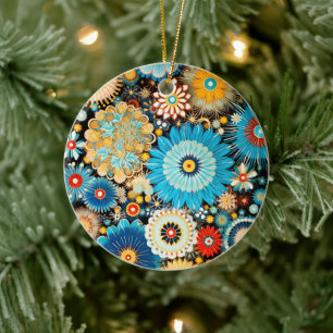 Victorian Millefiori Elegance Keramisch Ornament