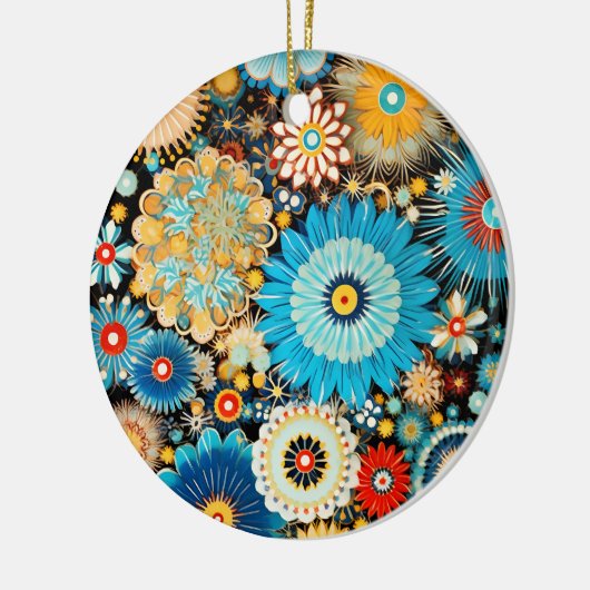 Victorian Millefiori Elegance Keramisch Ornament (Links)