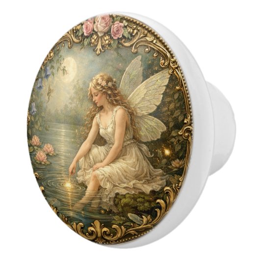 Victorian Moonlight Fairy Knob Keramische Knop (Rechts)