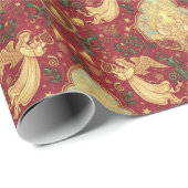 Victorian Nativity Angels Christmas Wrapping Paper Cadeaupapier (Rol Hoek)