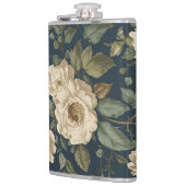 Victorian Navy & Cream Floral Botanical Blanket Heupfles (Links)