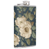 Victorian Navy & Cream Floral Botanical Blanket Heupfles (Rechts)