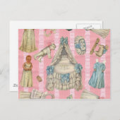 Victorian Nursery Paper Dolls Briefkaart (Voorkant / Achterkant)