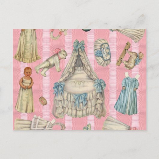 Victorian Nursery Paper Dolls Briefkaart (Voorkant)