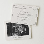 Victorian Old Money Black and Cream Wedding  Kaart
