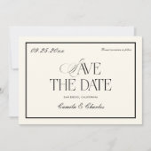 Victorian Old Money Wedding Save the Date Photo Kaart (Voorkant)