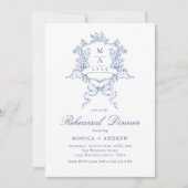 Victorian Ornate Crest REHEARSAL DINNER QR code Kaart (Voorkant)