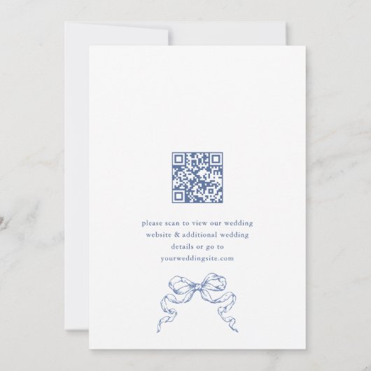 Victorian Ornate Crest REHEARSAL DINNER QR code Kaart (Achterkant)