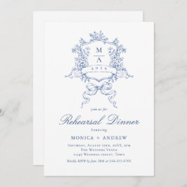 Victorian Ornate Crest REHEARSAL DINNER QR code Kaart