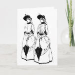 Victorian Parasol Twins<br><div class="desc">Wish your twinsie the best of birthdays</div>