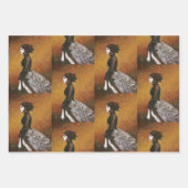 Victorian Peacock Girl Wrapping Paper (Voorkant)