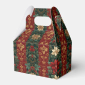 Victorian Poinsettia Stripes Pattern Bedankdoosjes (Achterkant)