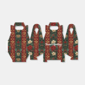 Victorian Poinsettia Stripes Pattern Bedankdoosjes (Uitgevouwen)