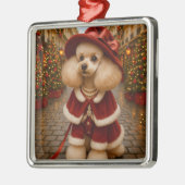 Victorian Poodle Holiday   Metalen Ornament (Links)