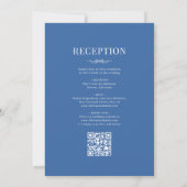 Victorian QR Code All in One Royal Blue Wedding  Kaart (Achterkant)
