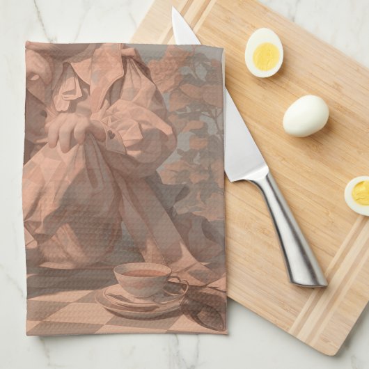 Victorian Rabbit Theedoek (Quarter Fold)