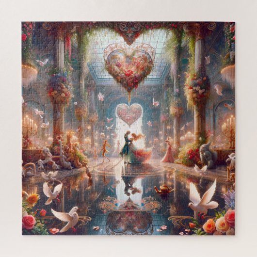 Victorian Rococo Enchanted Valentine Dance Legpuzzel (Verticaal)