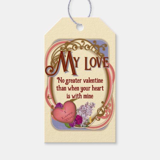Victorian Romantic Customizable Valentine Cadeaulabel (Voorkant)