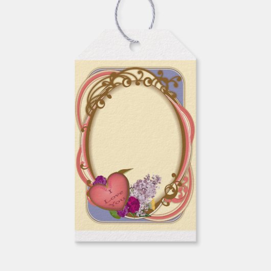 Victorian Romantic Customizable Valentine Cadeaulabel (Achterkant)