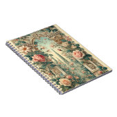 Victorian Rose Garden Archway Romantic Floral Path Notitieboek (Rechterzijde)