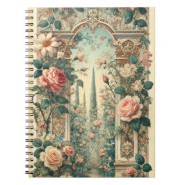 Victorian Rose Garden Archway Romantic Floral Path Notitieboek