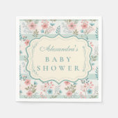 Victorian Rose Lattice Baby Shower Servet (Voorkant)