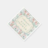 Victorian Rose Lattice Baby Shower Servet (Hoek)