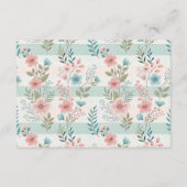 Victorian Rose Lattice Diapper Raffle Informatiekaartje (Achterkant)