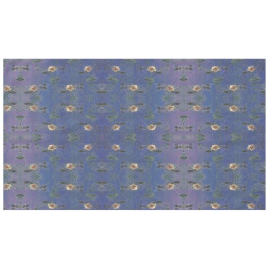 Victorian Rose Pink & Blue Tablecloth Tafelkleed (Voorkant (Horizontaal))