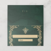 Victorian Royal Wedding  Green and Gold Plaatskaartje (Buitenkant ongevouwen)