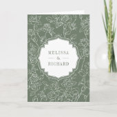 Victorian Sage Green Catholic QR Code Wedding (Voorkant)