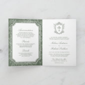 Victorian Sage Green Catholic QR Code Wedding (Binnen)
