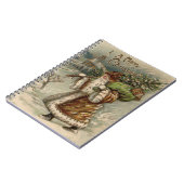 Victorian Santa Claus With Christmas Tree Notitieboek (Linkerzijde)