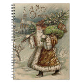 Victorian Santa Claus With Christmas Tree Notitieboek (Voorkant)
