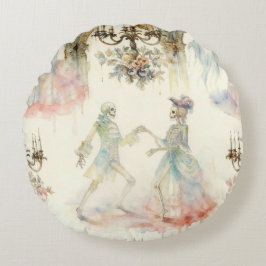 Victorian Skeleton Ballroom  Rond Kussen
