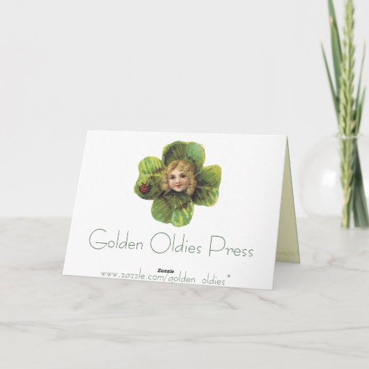 Victorian St. Patrick's Day Greeting Card Kaart (Achterkant)