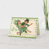 Victorian St. Patrick's Day Greeting Card Kaart (Voorkant)