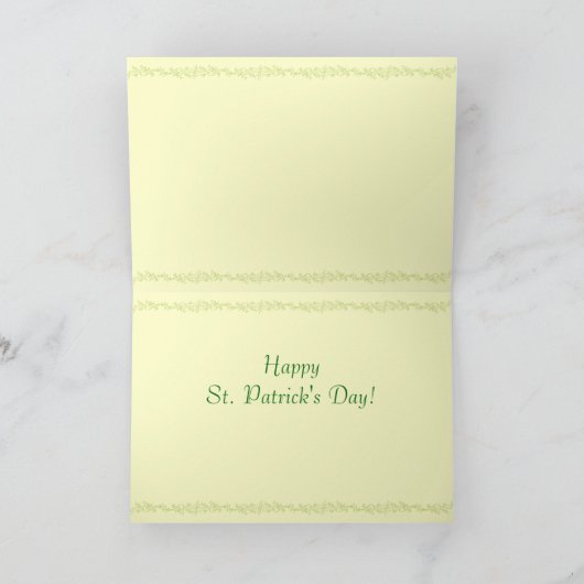 Victorian St. Patrick's Day Greeting Card Kaart (Binnen)