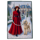 Victorian Standard Poodle Holiday Medium Cadeauzakje (Voorkant)