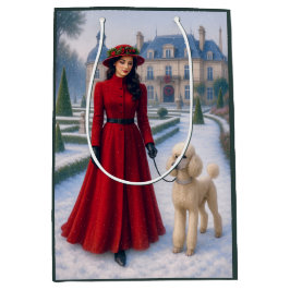 Victorian Standard Poodle Holiday  Medium Cadeauzakje