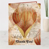 Victorian Steampunk Collage of Hot Air Balloons Bedankkaart (Voorkant)