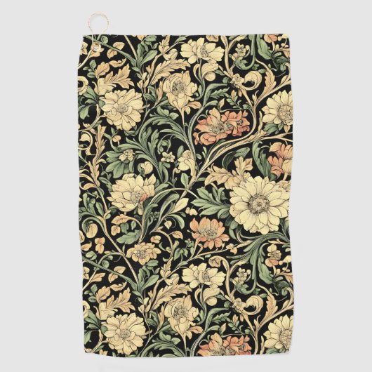 Victorian-style floral pattern  golfhanddoek (Voorkant)