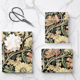Victorian-style floral pattern  inpakpapier vel