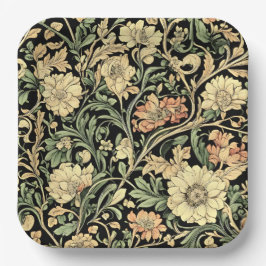 Victorian-style floral pattern  papieren bordje