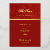 Victorian Tapestry Cranberry Invitation Card Folie Uitnodiging (Voorkant)